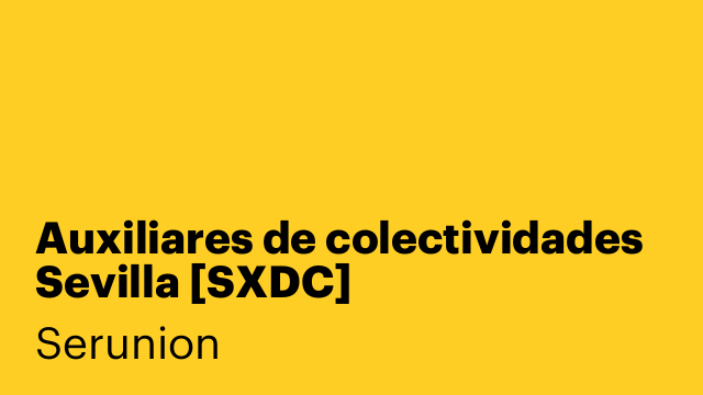 Auxiliares de colectividades Sevilla [SXDC]