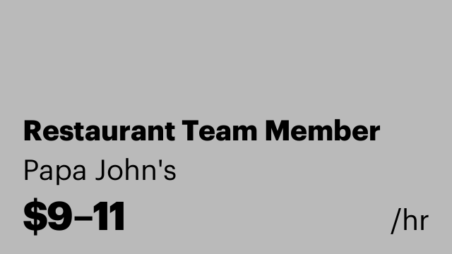 Restaurant Team Member
