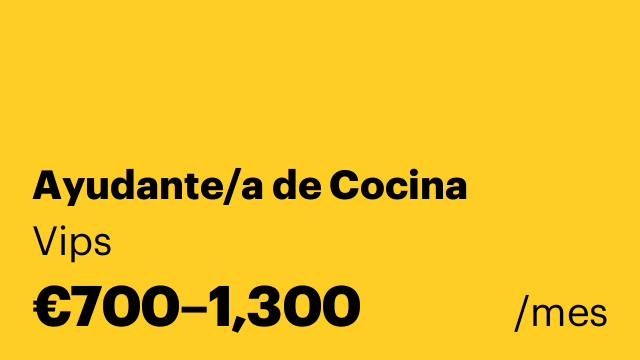 Ayudante/a de Cocina