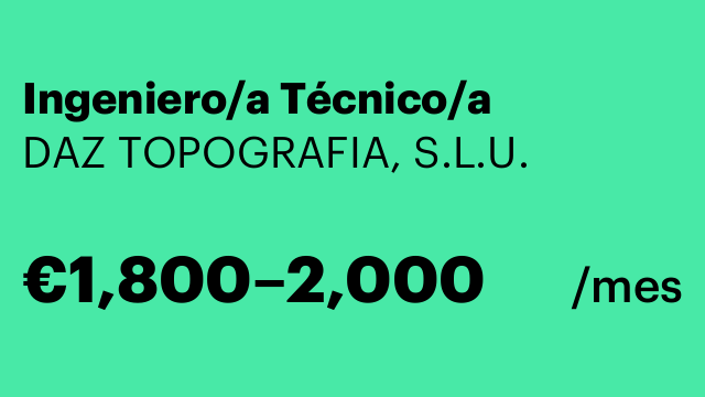 Ingeniero/a Técnico/a