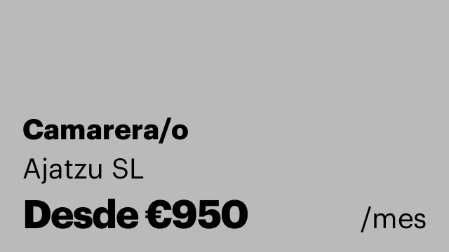 Camarera/o