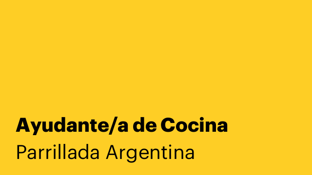 Ayudante/a de Cocina