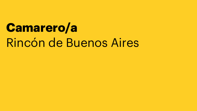 Camarero/a