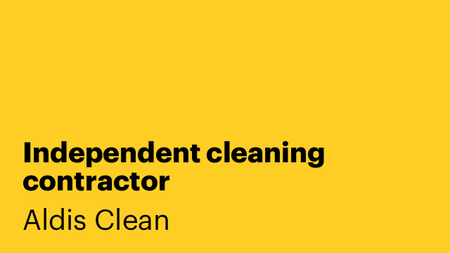 Independent cleaning contractor