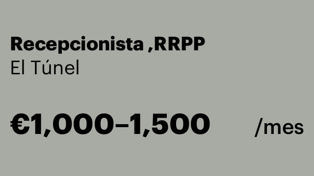 Recepcionista ,RRPP