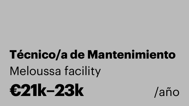Técnico/a de Mantenimiento