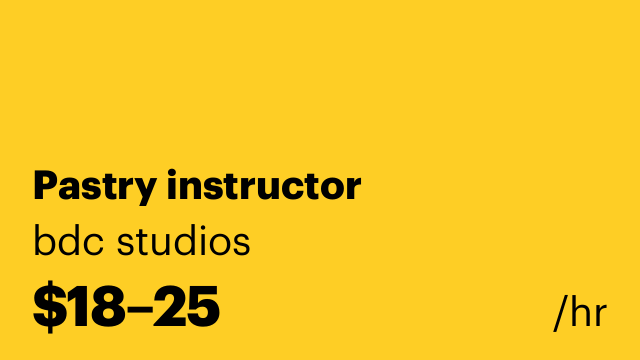 Pastry instructor