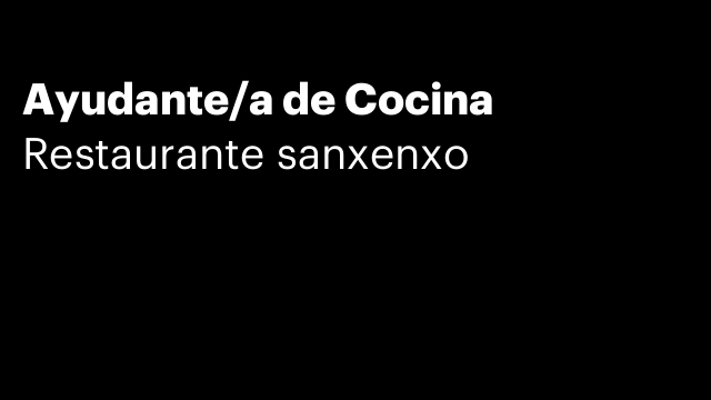 Ayudante/a de Cocina