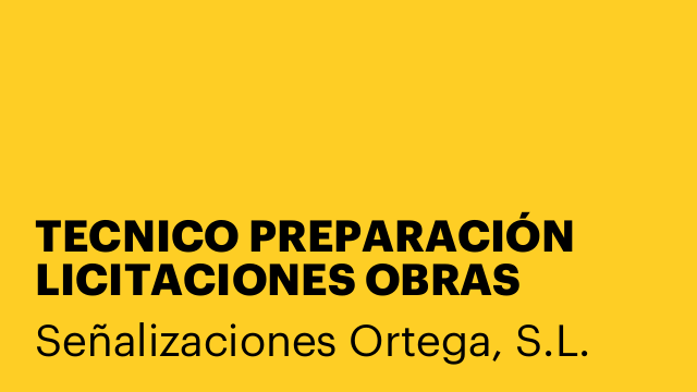 TECNICO PREPARACIÓN LICITACIONES OBRAS PÚBLICAS