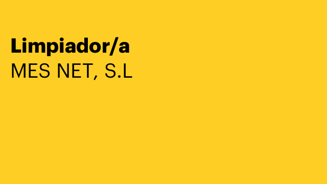 Limpiador/a