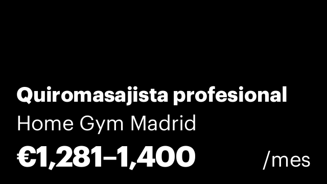 Quiromasajista profesional