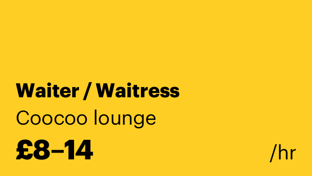 Waiter / Waitress