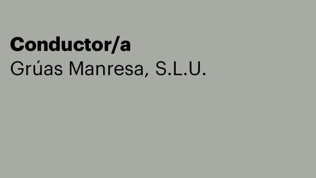 Conductor/a