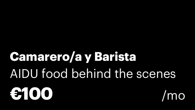 Camarero/a y Barista