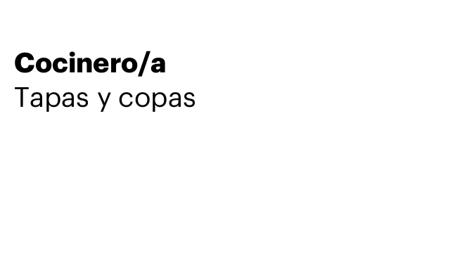 Cocinero/a