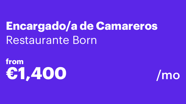 Encargado/a de Camareros