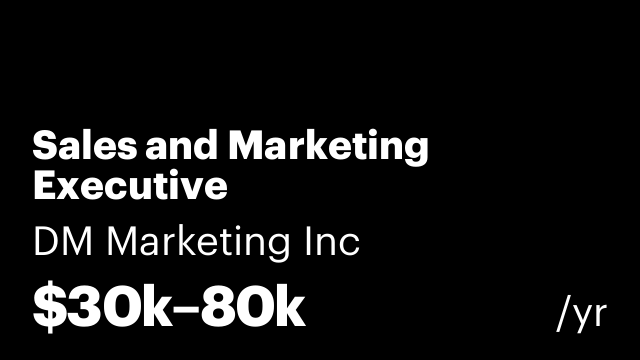 Sales and Marketing Executive