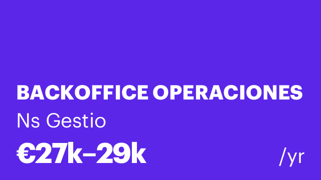 BACKOFFICE OPERACIONES