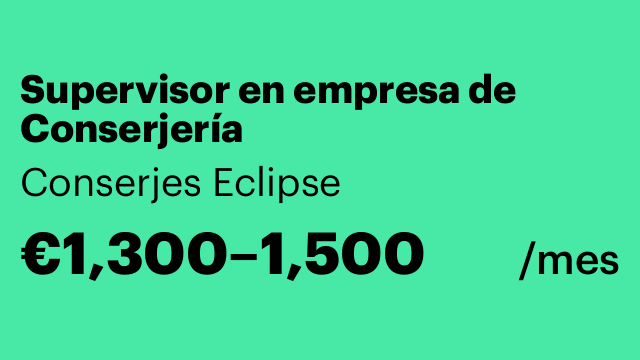 Supervisor en empresa de Conserjería