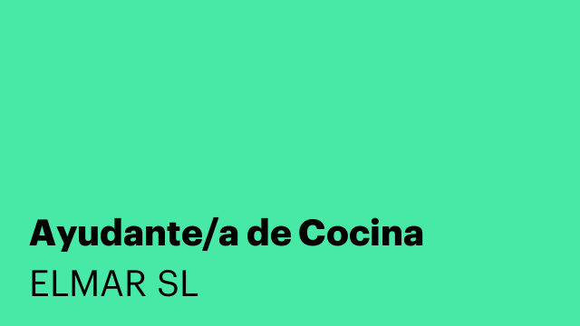 Ayudante/a de Cocina