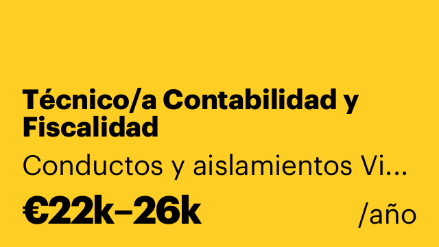 Técnico/a Contabilidad y Fiscalidad