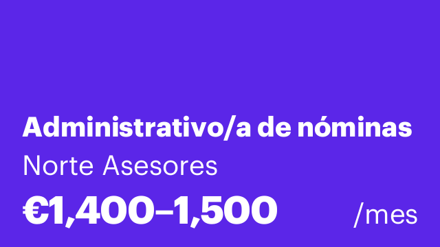 Administrativo/a de nóminas