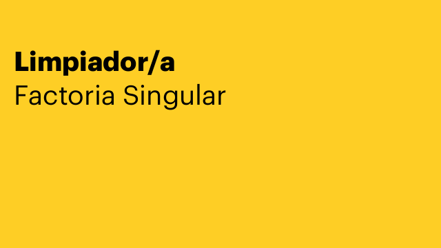 Limpiador/a