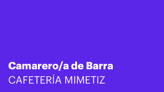 Camarero/a de Barra