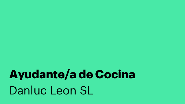 Ayudante/a de Cocina