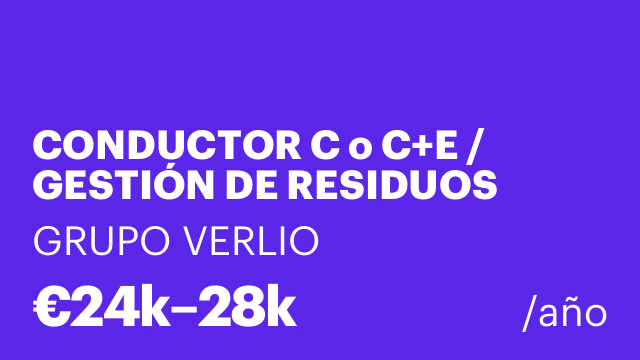 CONDUCTOR C o C+E / GESTIÓN DE RESIDUOS MARPOL