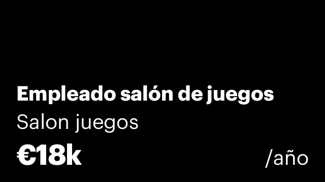 Empleado salón de juegos
