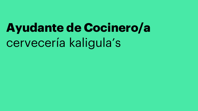 Ayudante de Cocinero/a