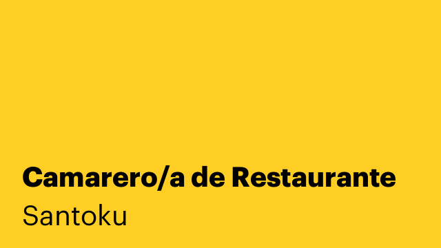Camarero/a de Restaurante