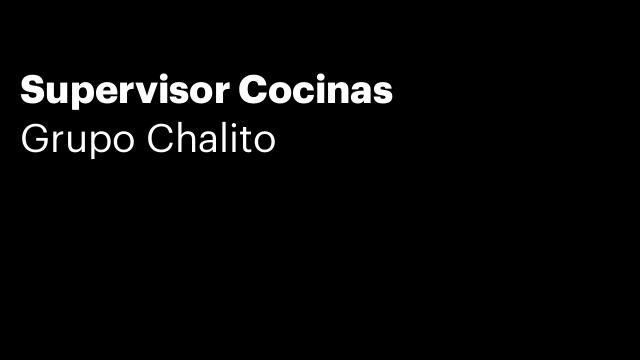 Supervisor Cocinas