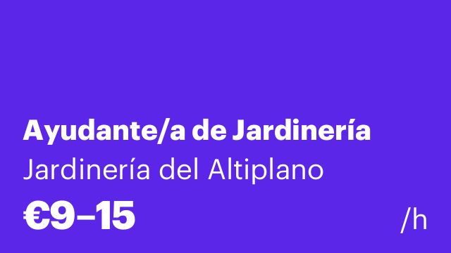 Ayudante/a de Jardinería