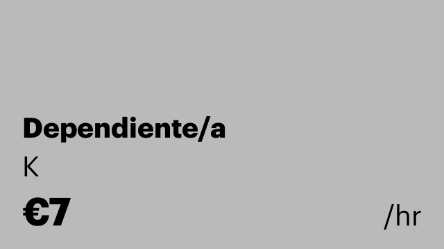 Dependiente/a