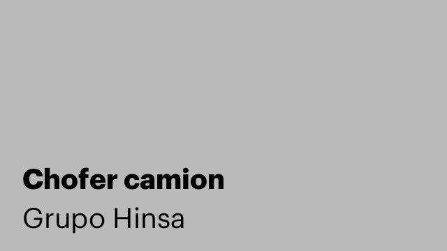 Chofer camion