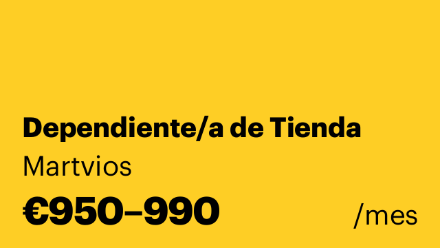 Dependiente/a de Tienda