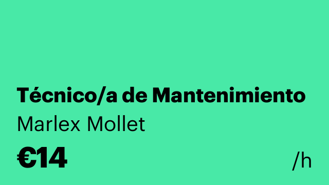 Técnico/a de Mantenimiento