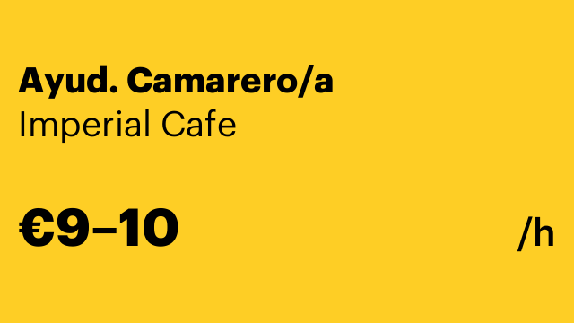 Ayud. Camarero/a