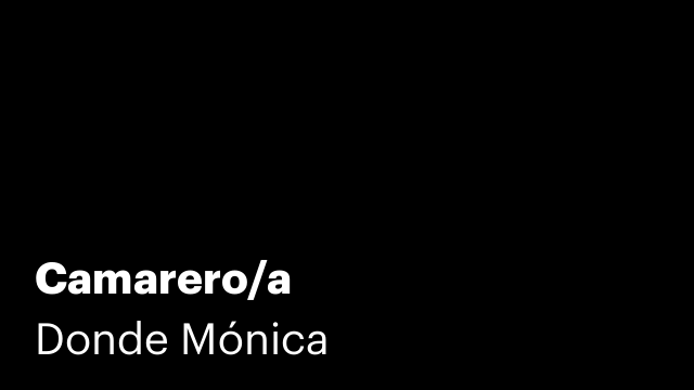 Camarero/a