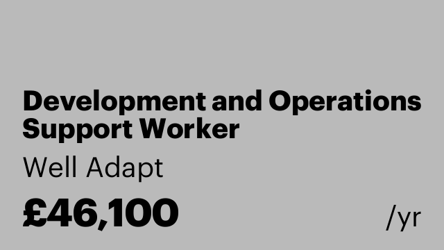 Development and Operations Support Worker