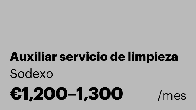 Auxiliar servicio de limpieza