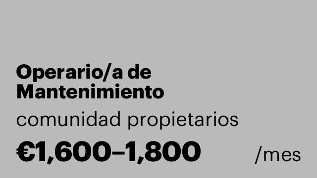 Operario/a de Mantenimiento