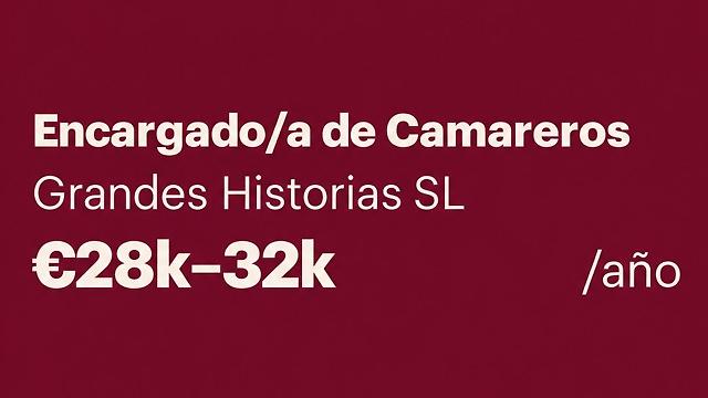 Encargado/a de Camareros