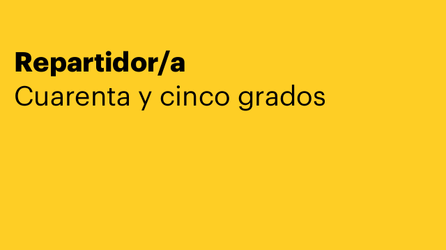 Repartidor/a