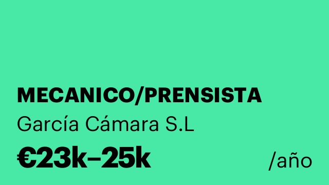 MECANICO/PRENSISTA