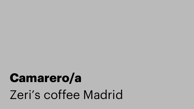 Camarero/a