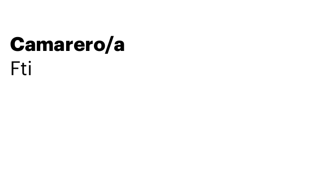 Camarero/a