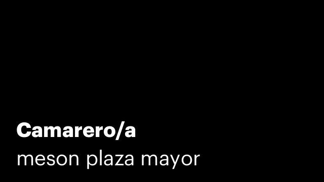 Camarero/a